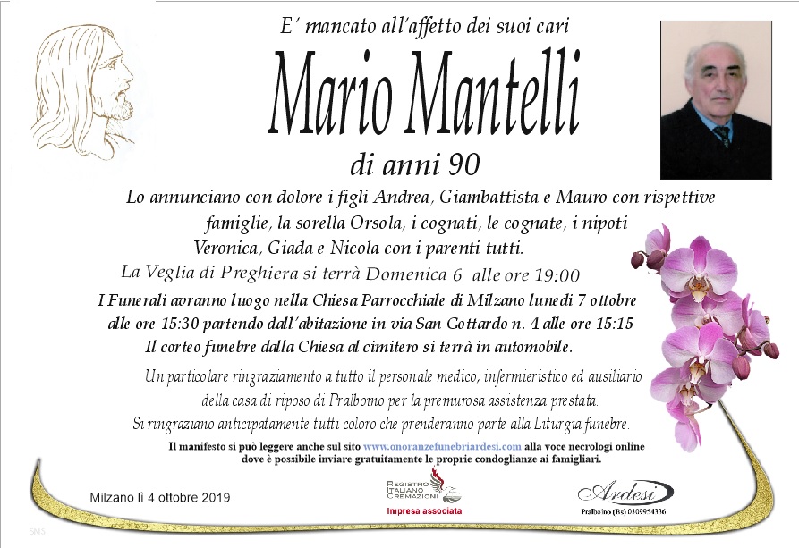 MARIO MANTELLI - MILZANO
