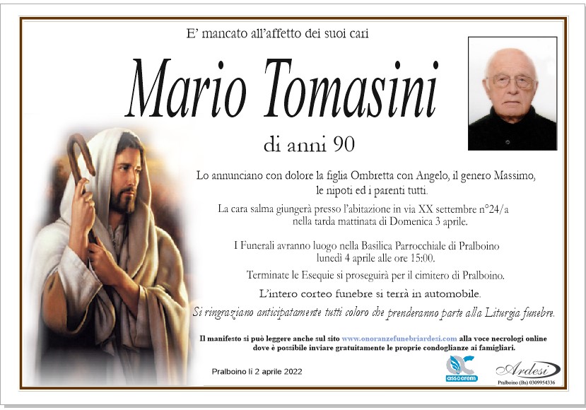 MARIO TOMASINI - PRALBOINO