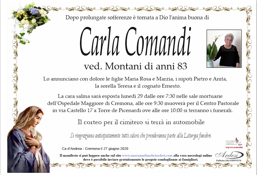 CARLA COMANDI - CA D'ANDREA TORRE DE PICENARDI