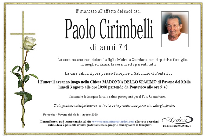 PAOLO CIRIMBELLI - PONTEVICO PAVONE DEL MELLA