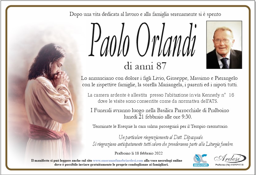 PAOLO ORLANDI - PRALBOINO