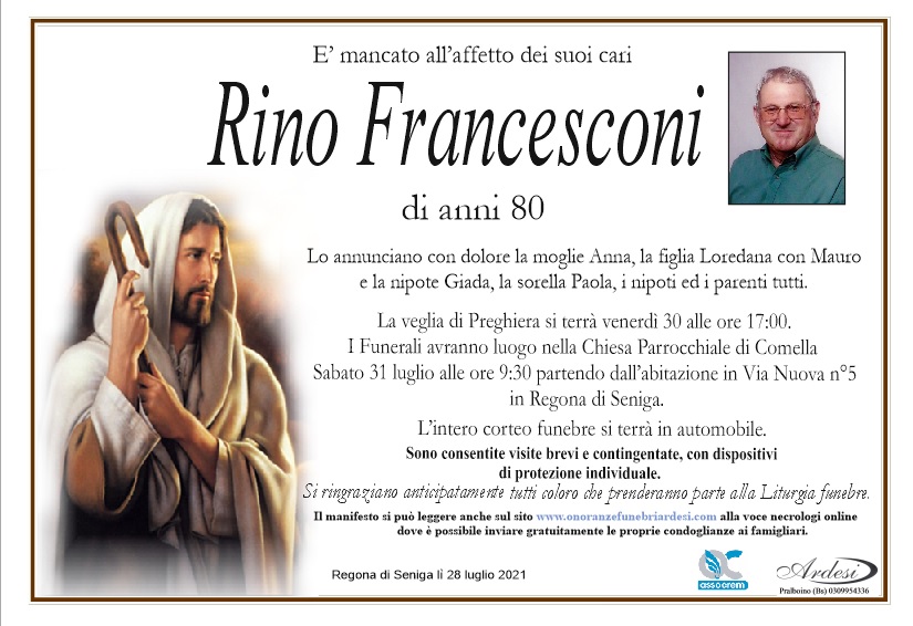 RINO FRANCESCONI REGONA DI SENIGA