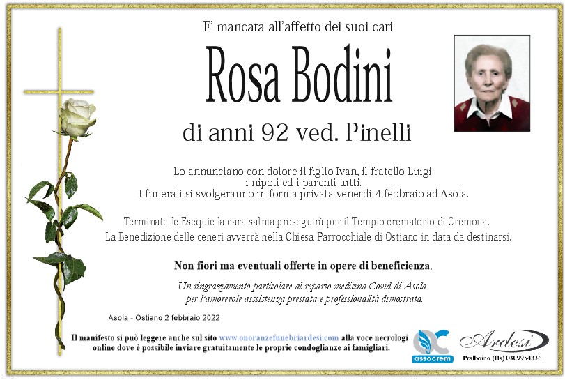 ROSA BODINI - OSTIANO