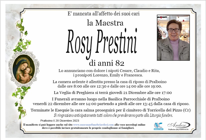 ROSY PRESTINI - PRALBOINO