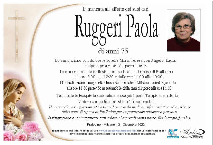 RUGGERI PAOLA - PRALBOINO MILZANO