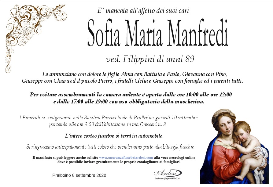 SOFIA MARIA MANFREDI - PRALBOINO
