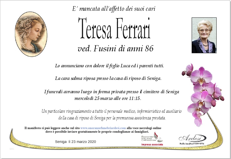TERESA FERRARI - SENIGA